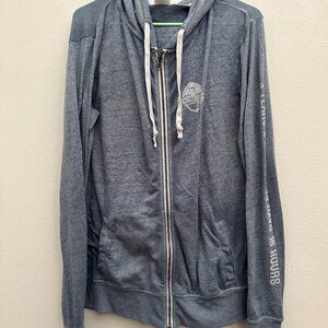 Forrest Gump Map Bubba Gump Santa Monica Pier Zip Up Sweatshirt Size Large